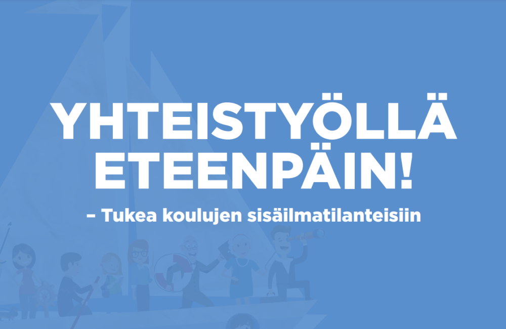 yhteistyössä eteenpäin julkaisu kansi kuvituskuva