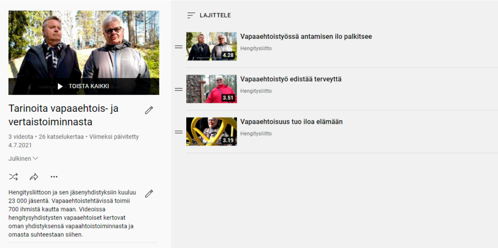 vapaaehtoiset youtube