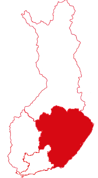 Itä-Suomen alue Suomen kartassa