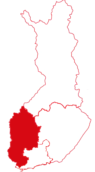 Länsi-Suomen alue Suomen kartassa