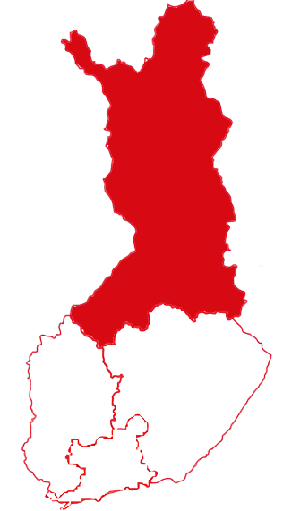 Pohjois-Suomen alue Suomen kartassa